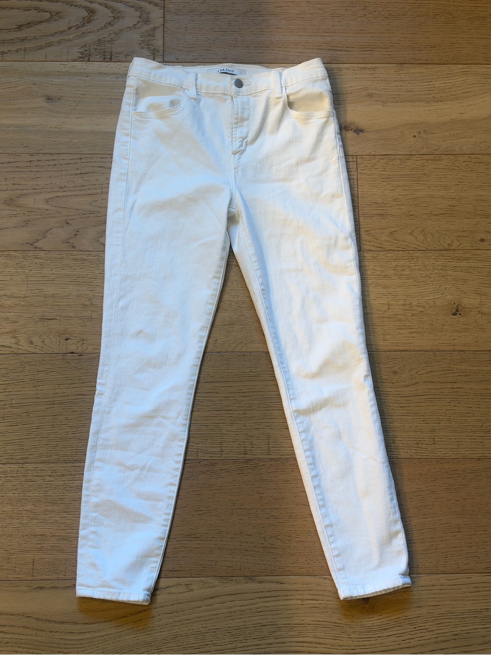 J Brand White Skinny Ankle Jeans Size 28 Stretch Denim Cropped